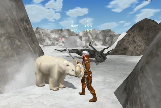 Fighting a polar bear
